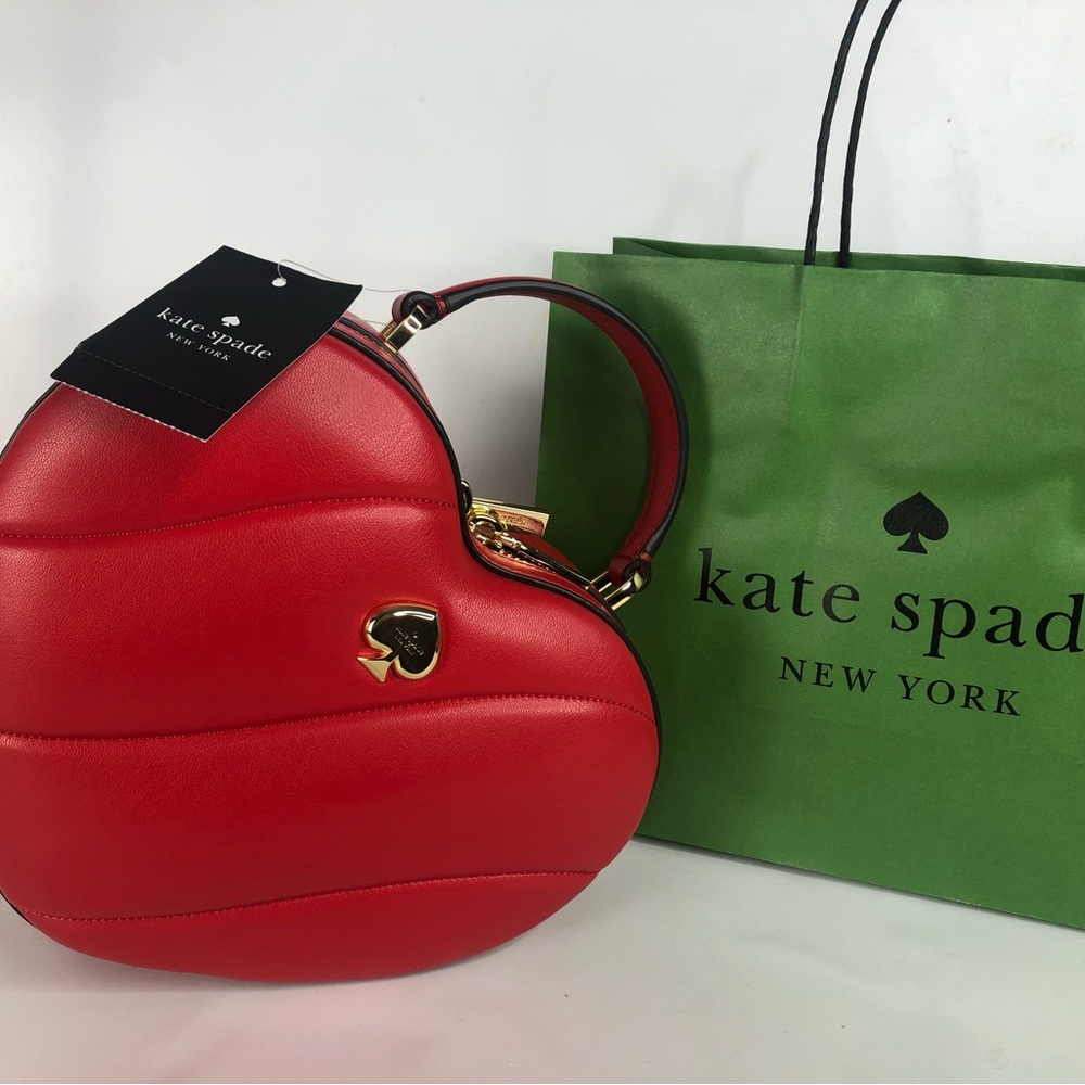 Kate Spade Red love shack 3D heart Shoulder Bag
